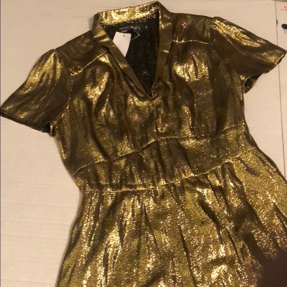 HVN Morgan Gold Dress